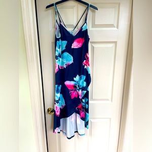 KILIG Women's Summer Floral Spaghetti Strap Maxi Dress for Beach